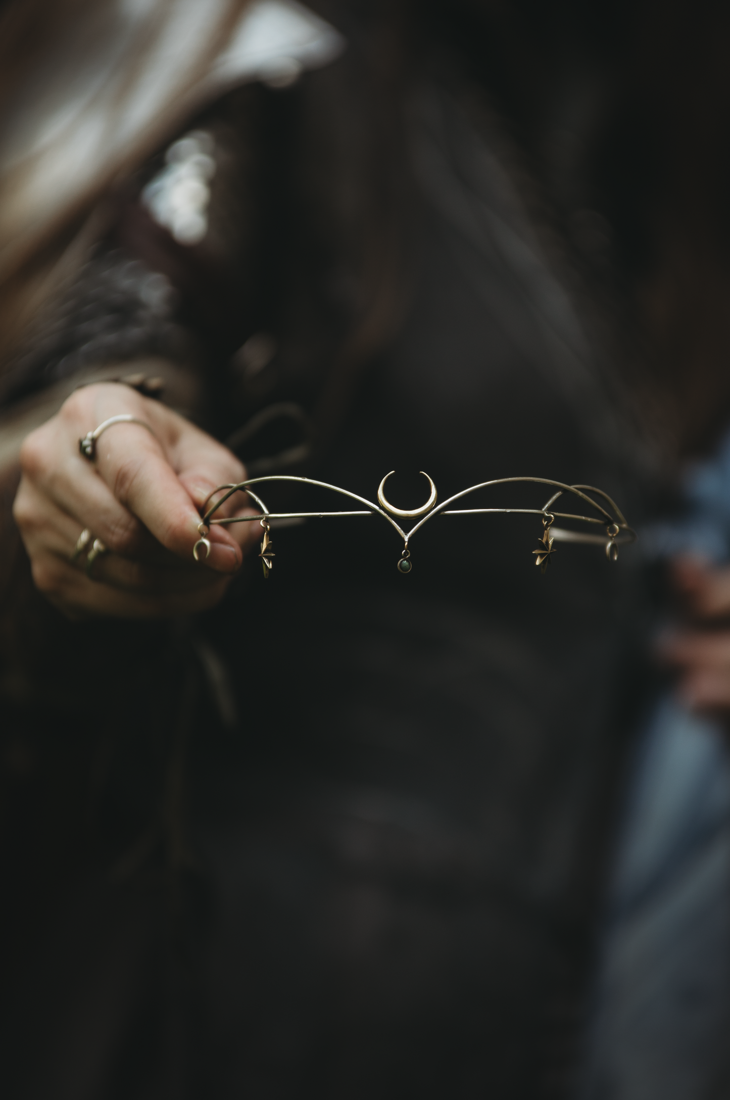 MÍRETHIL Celestial Crown in Sterling Silver and Brass