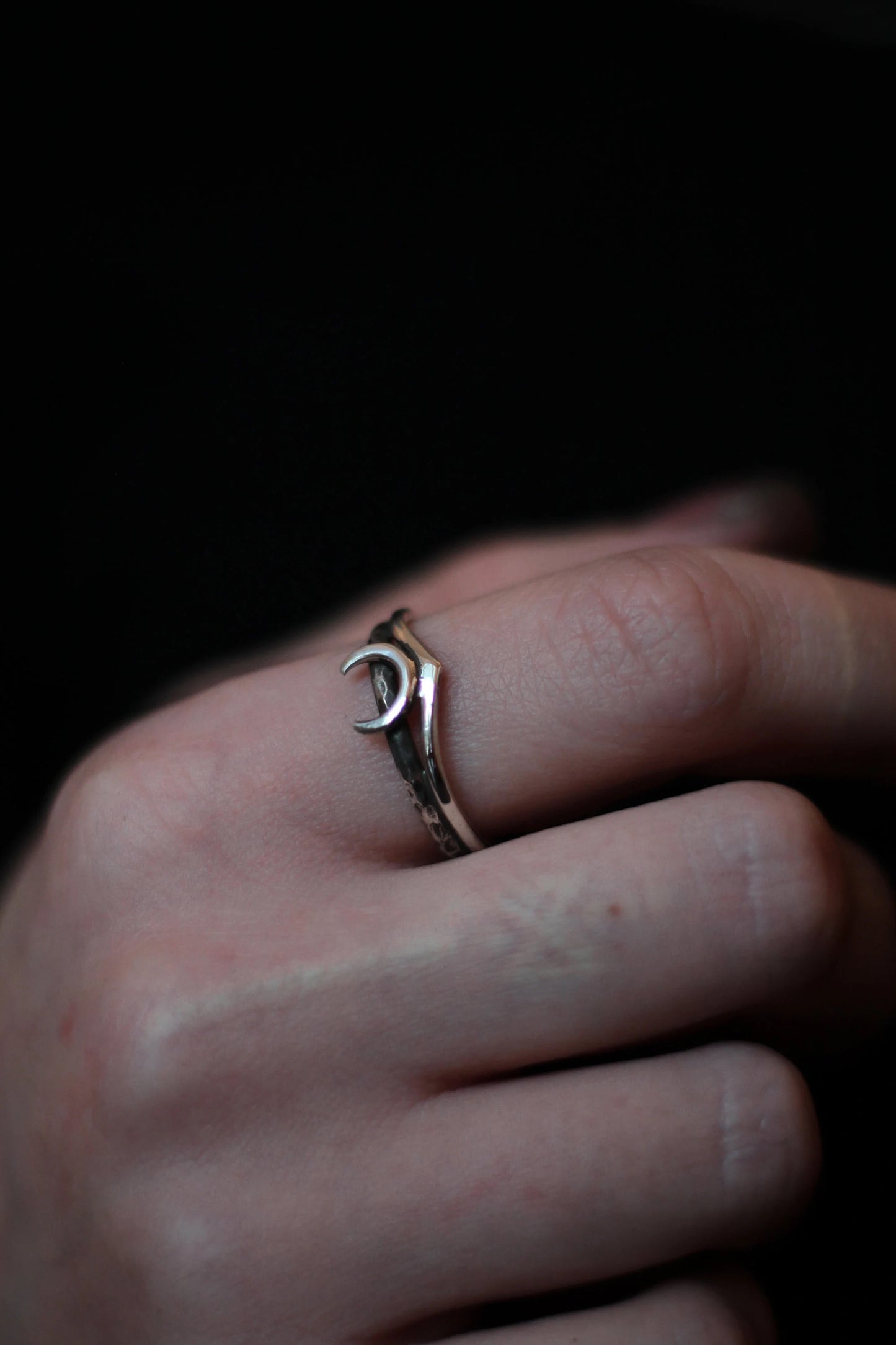 SILITH I Moon Stack Ring Sterling Silver