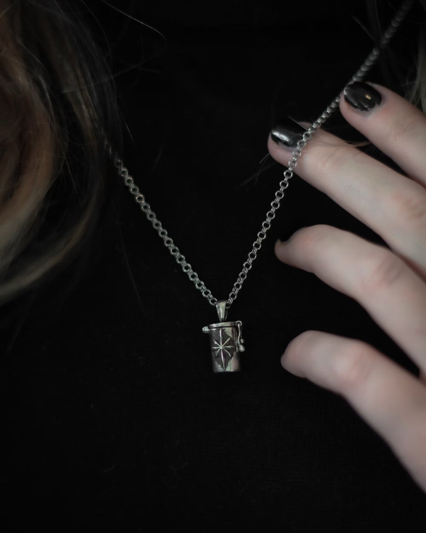 NOCTILUCA Sterling Silver Spellbottle Necklace