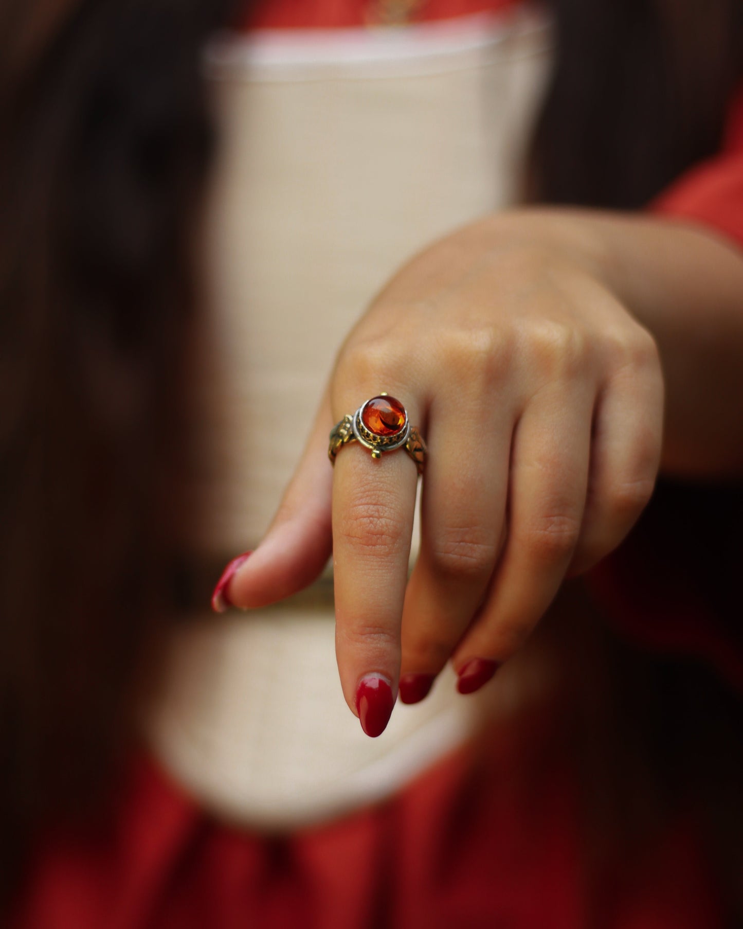 BRÁLLA I autumn amber ring
