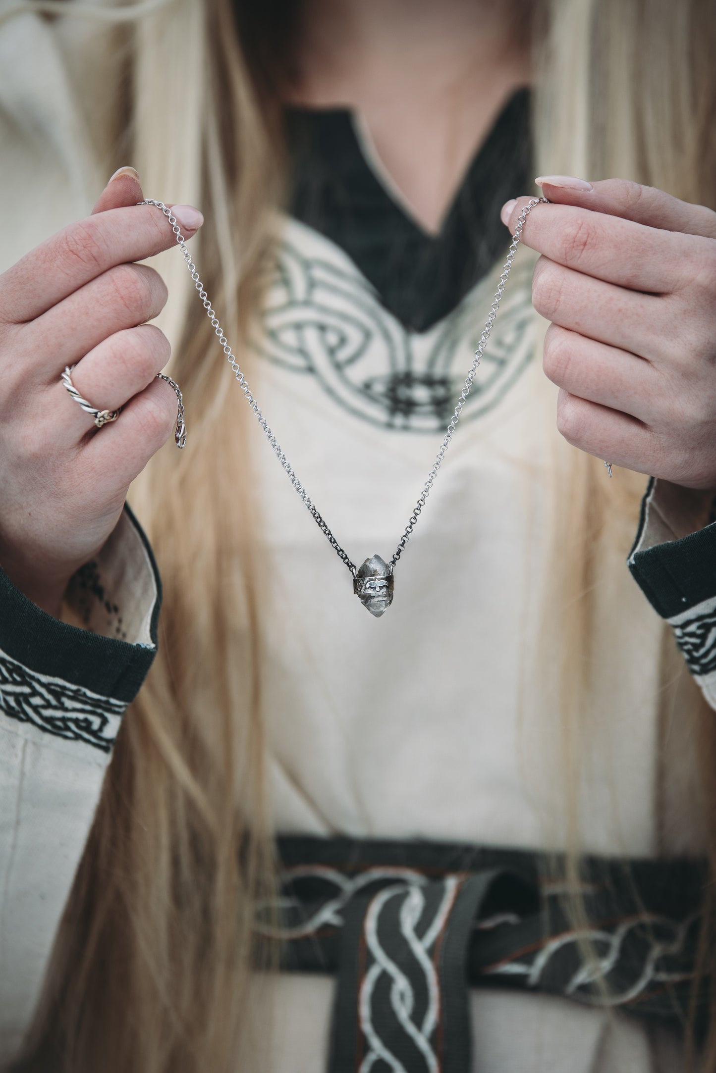 JOTUNN Herkimer Quarz Necklace Sterling Silver