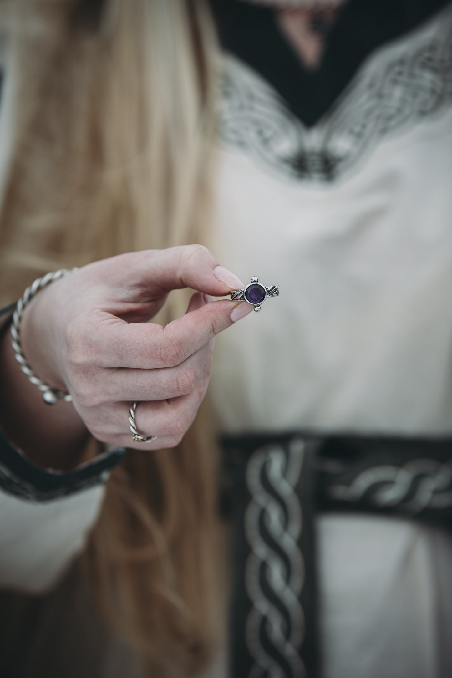 NORÐR Amethyst Ring in Sterling Silver