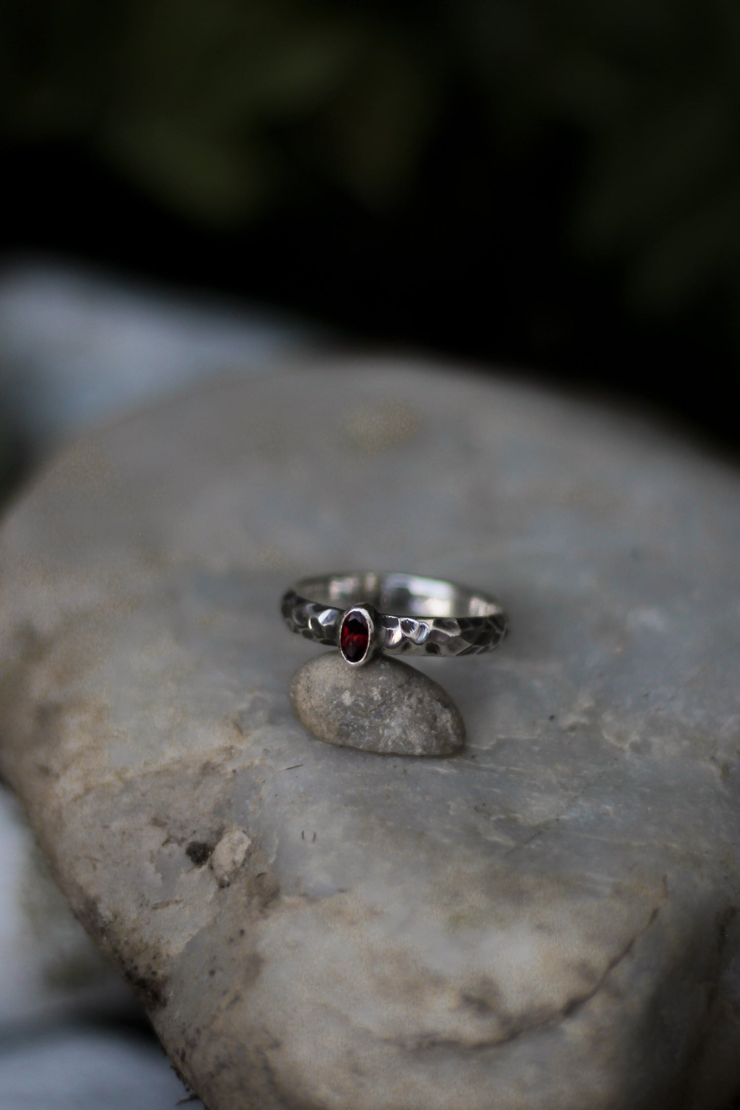 Sterling Silver hammered rings medieval fantasy wedding
