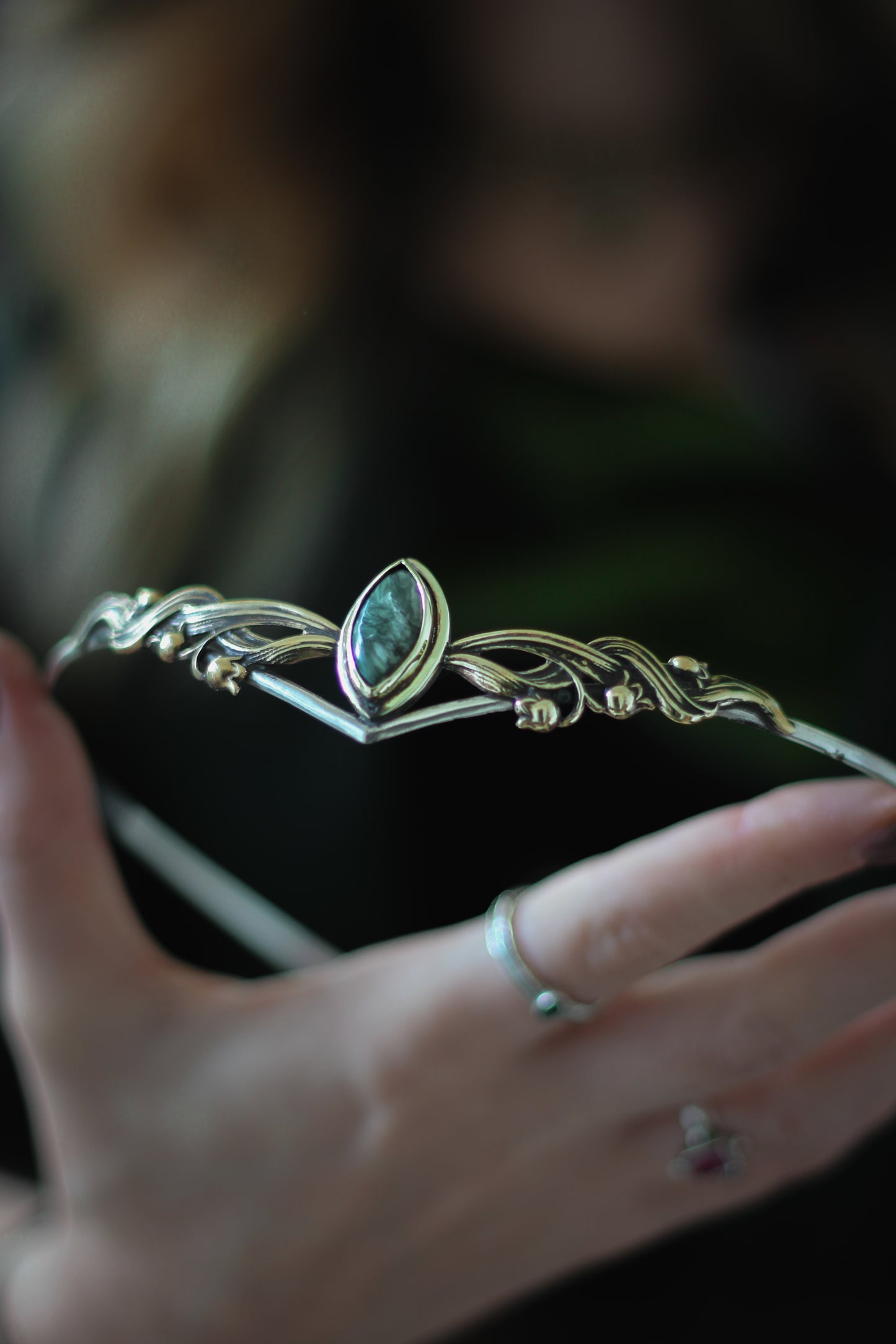 SILVARYN fantasy crown moss agate 4