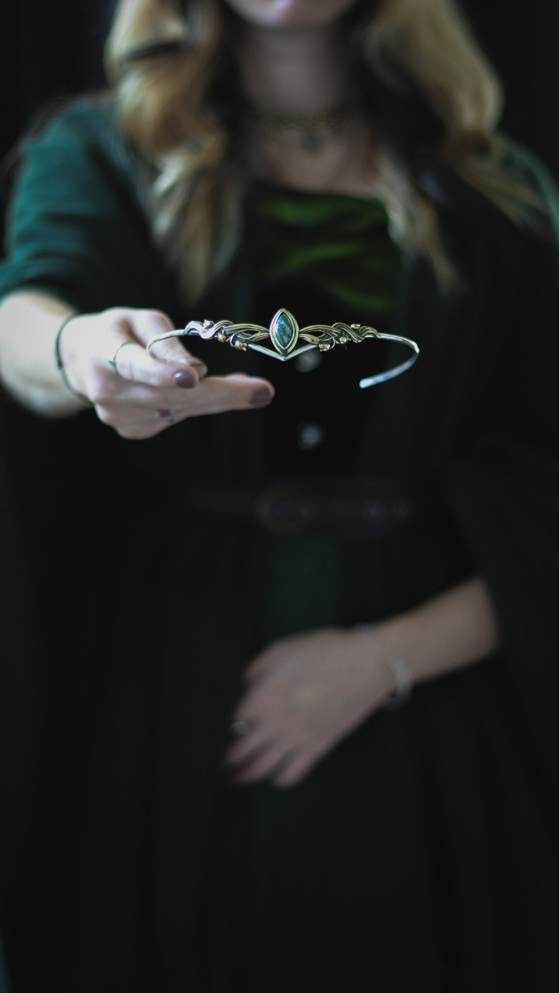SILVARYN fantasy crown moss agate 6