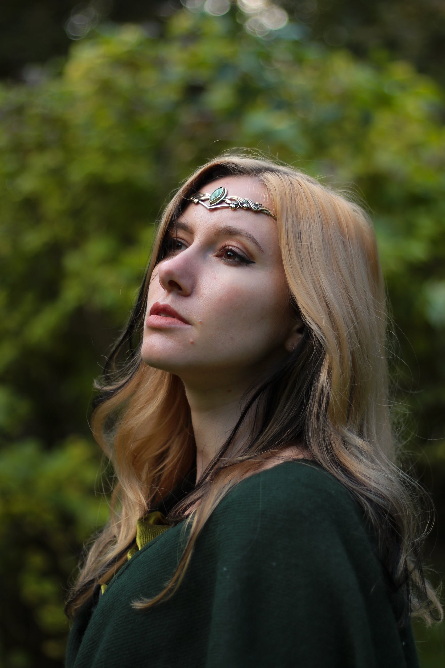 SILVARYN fantasy crown moss agate 7