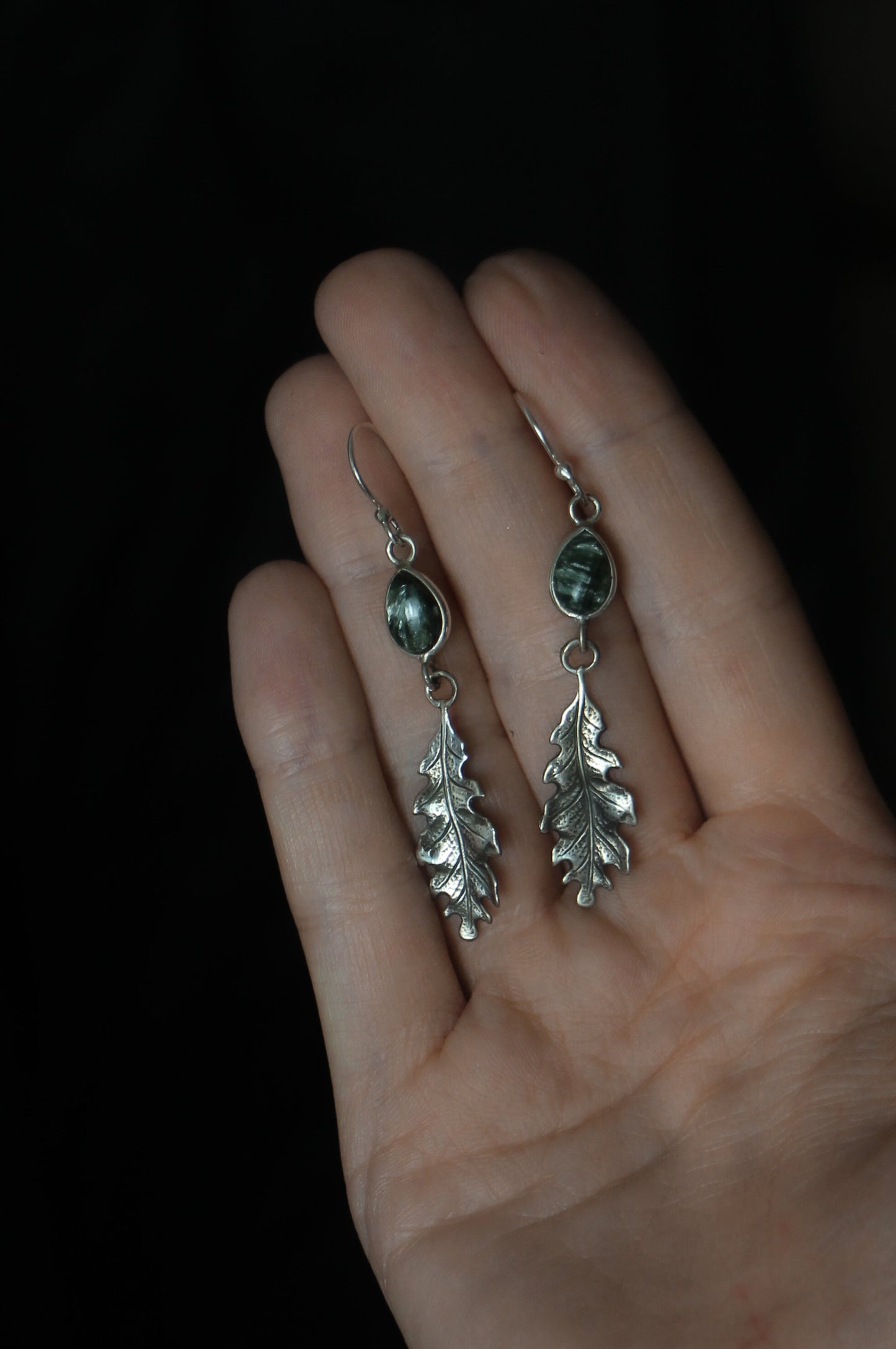 Silva Moss Agate Earrings1