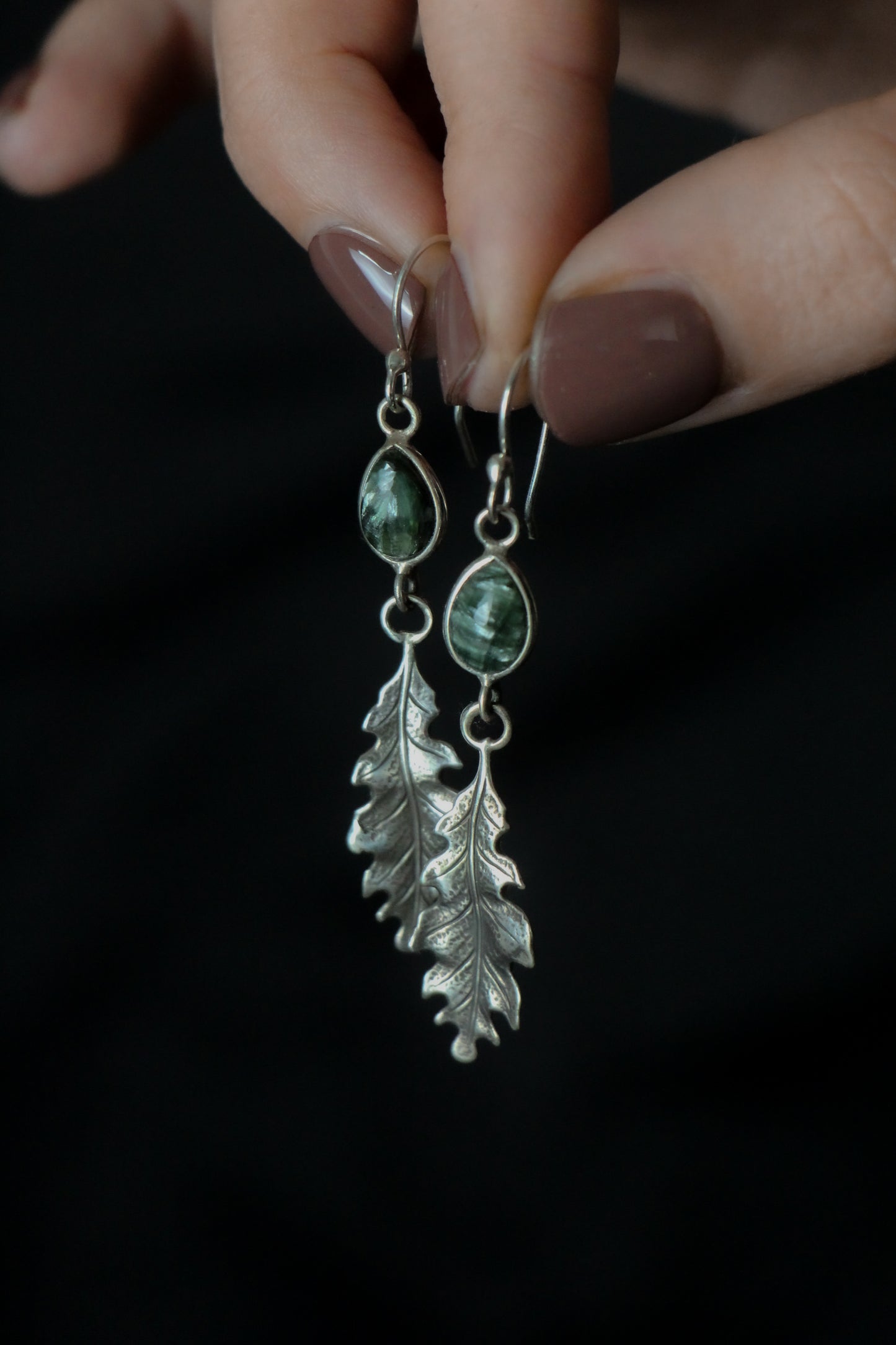 Silva Moss Agate Earrings3