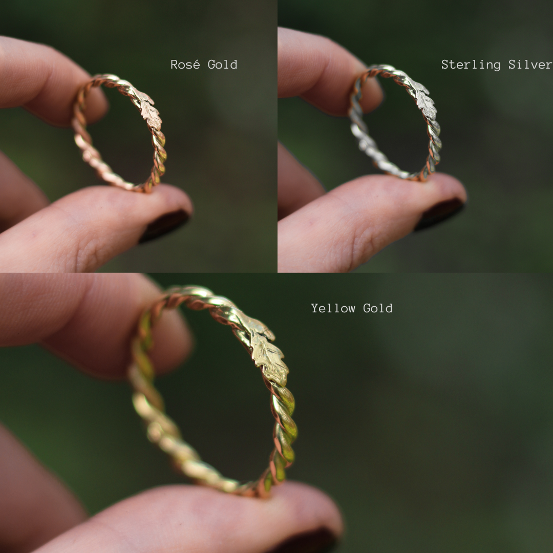 dryad fantasy wedding rings in gold or silver