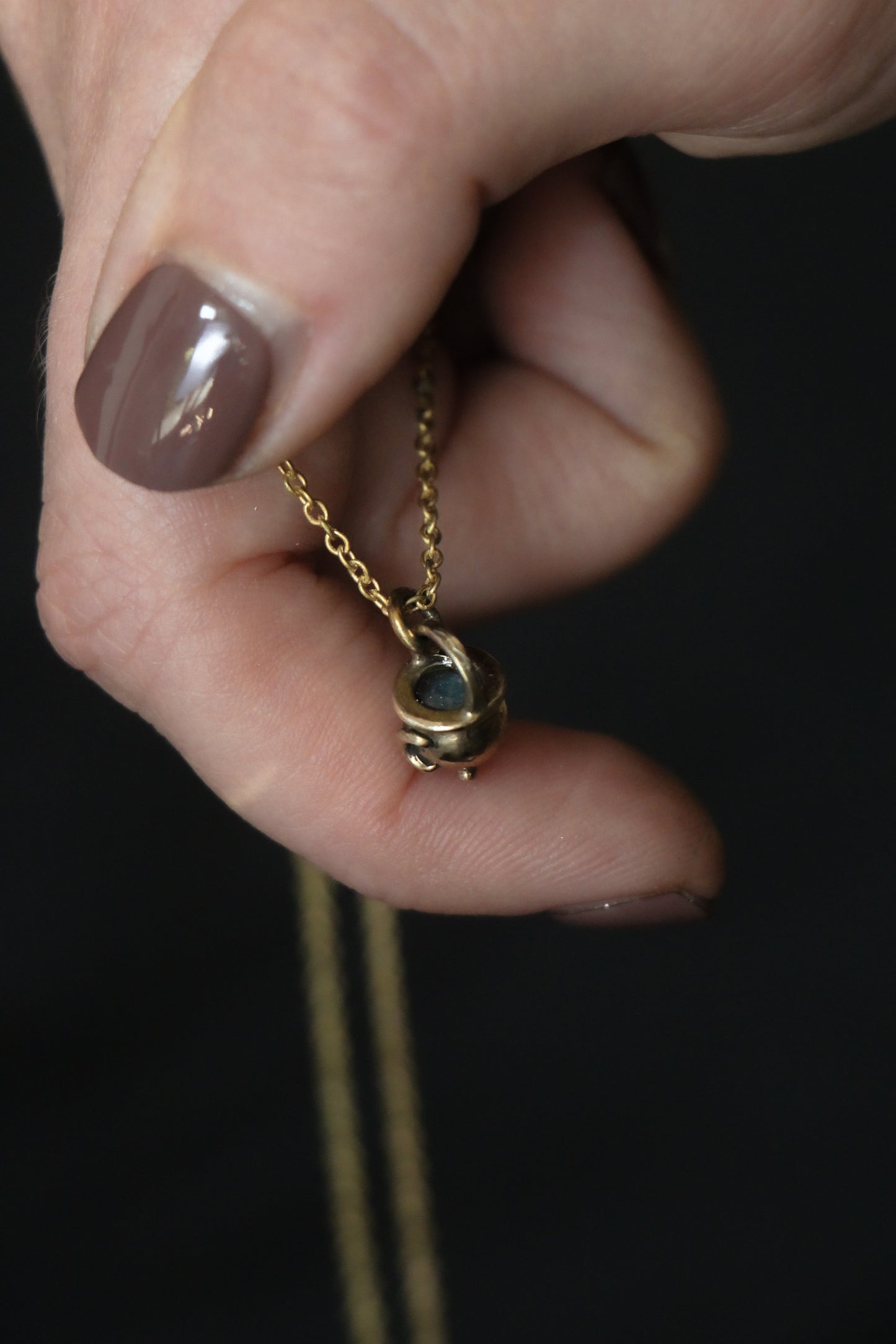 witch cauldron necklace bronze silver 5