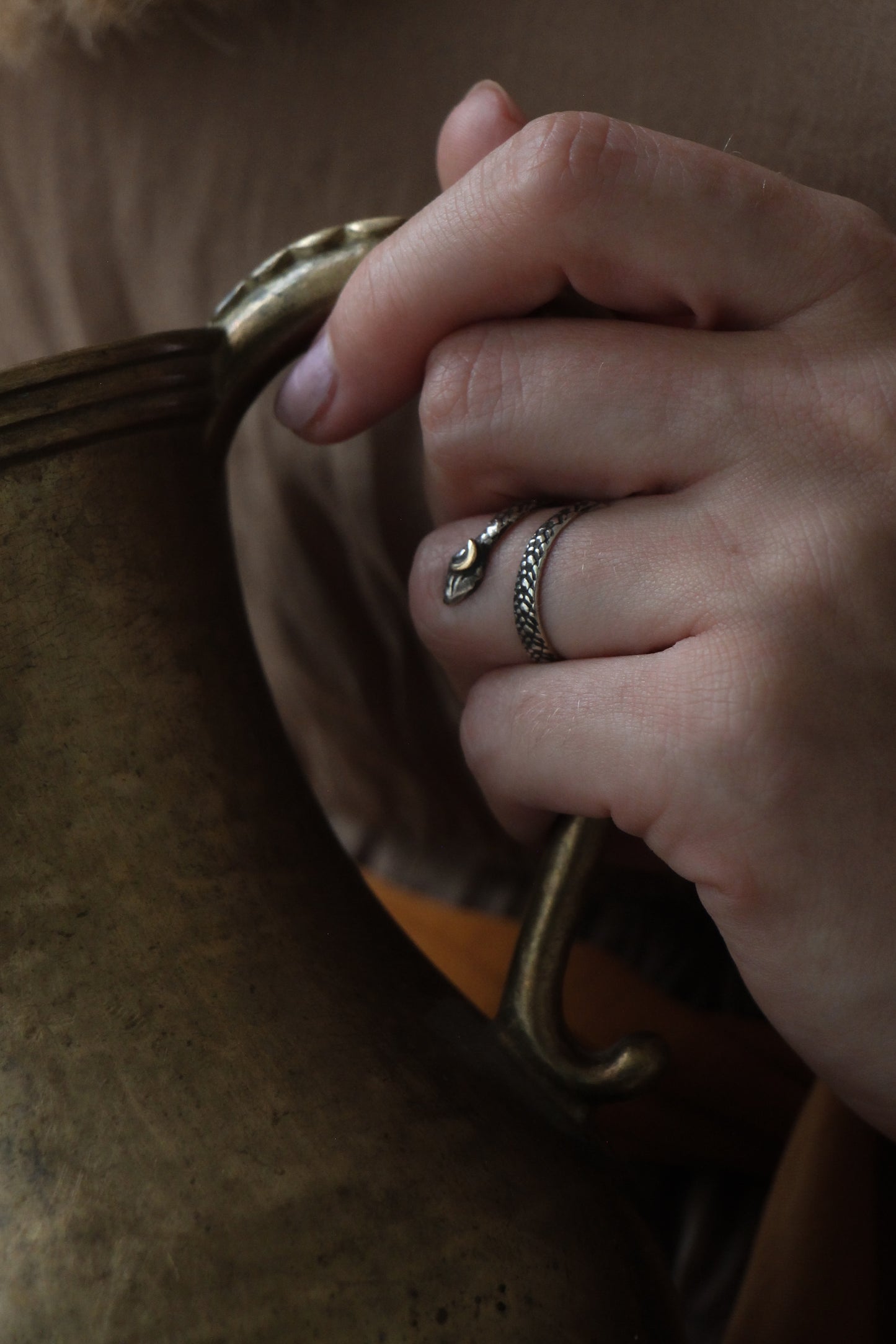 roman style snake ring