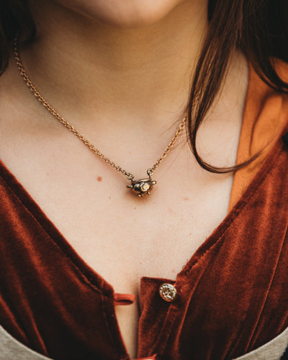 Witch Cauldron Necklace in Sterling Silver or Bronze