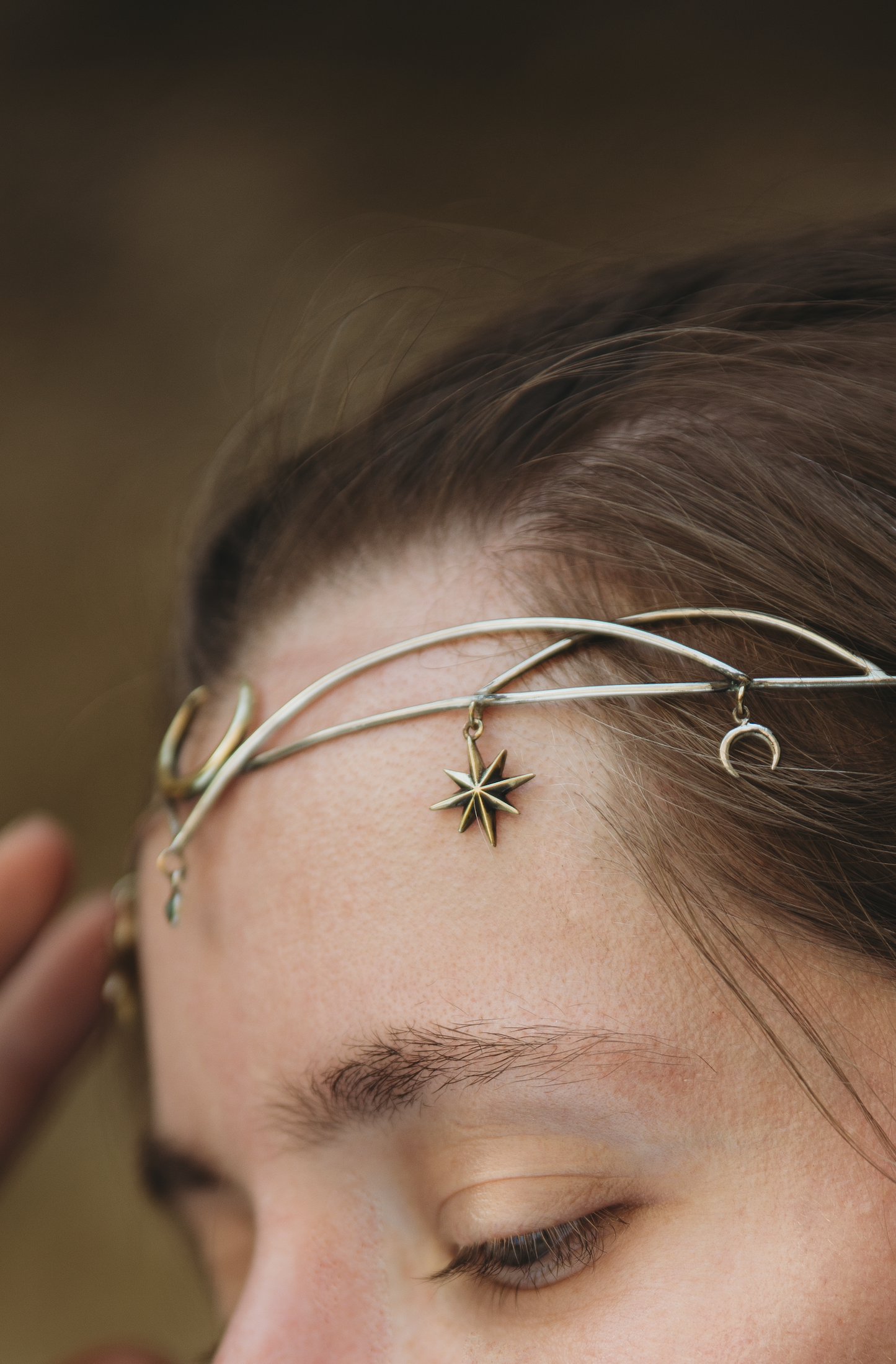 MÍRETHIL Celestial Crown in Sterling Silver and Brass