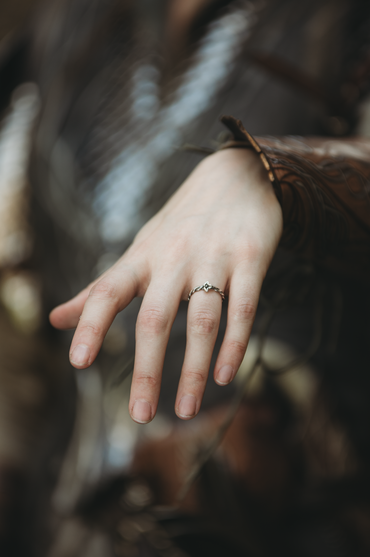 NÁNDILAS Elven Ivy Ring in Sterling Silver