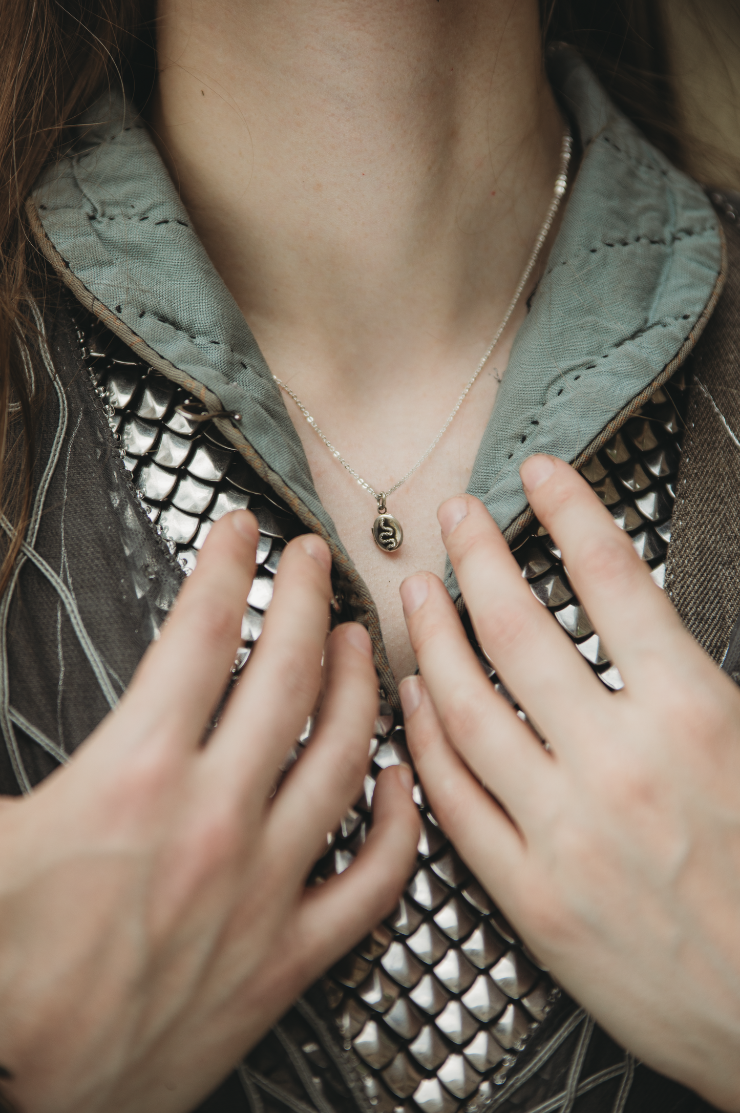 CLUARAN Distel Medaillon aus Sterlingsilber