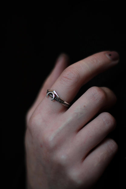 SILITH I Moon Stack Ring Sterling Silver