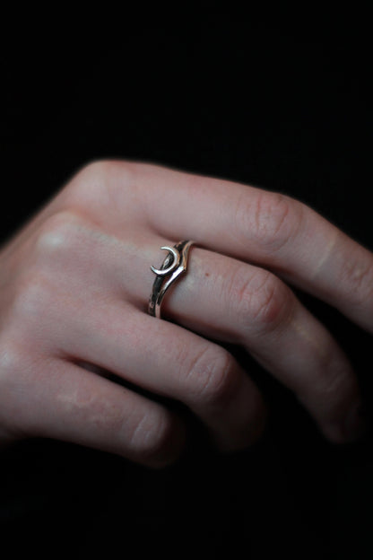 SILITH I Moon Stack Ring Sterling Silver