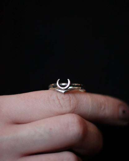 SILITH I Moon Stack Ring Sterling Silver