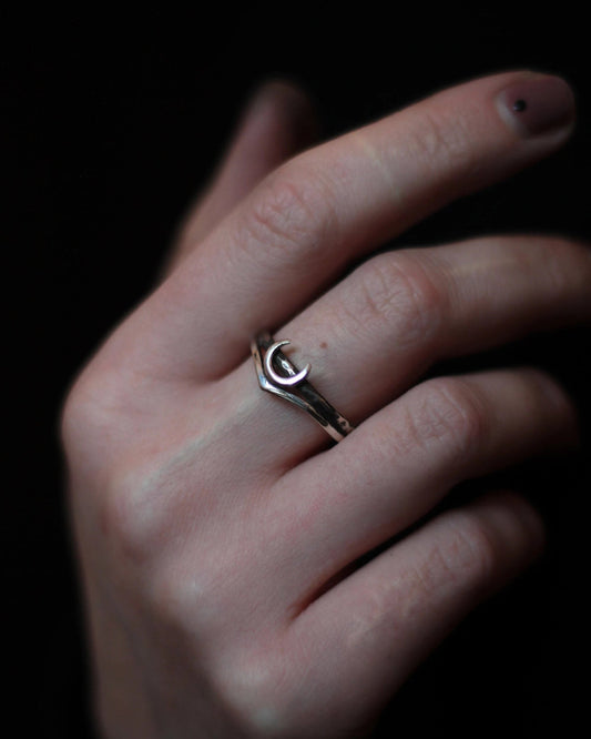 SILITH I Moon Stack Ring Sterling Silver