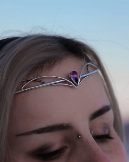 ALFUR Amethyst Sterling Silver Crown