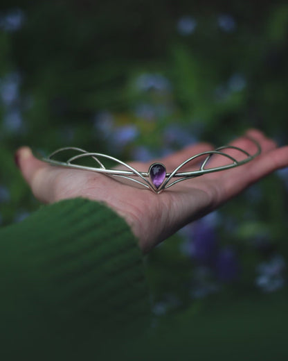 ALFUR Amethyst Sterling Silver Crown