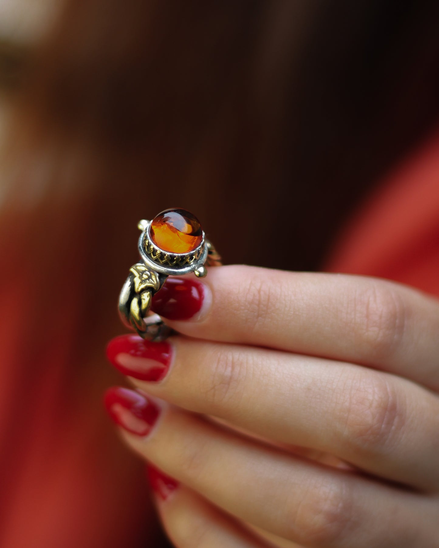 BRÁLLA I autumn amber ring