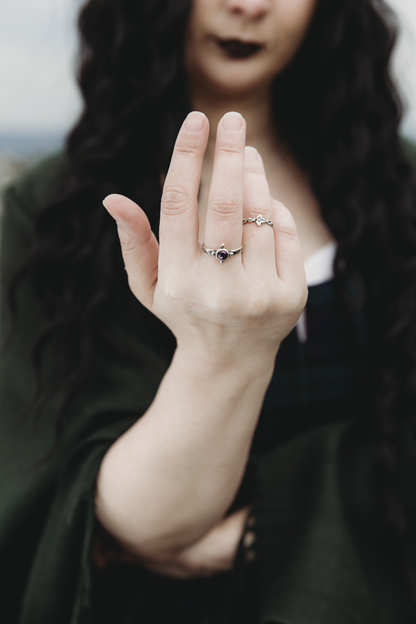 RÙN Sterling Silver and Amethyst Ring