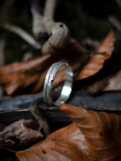 DRYAD IV thick Treebark Texture Wedding Ring