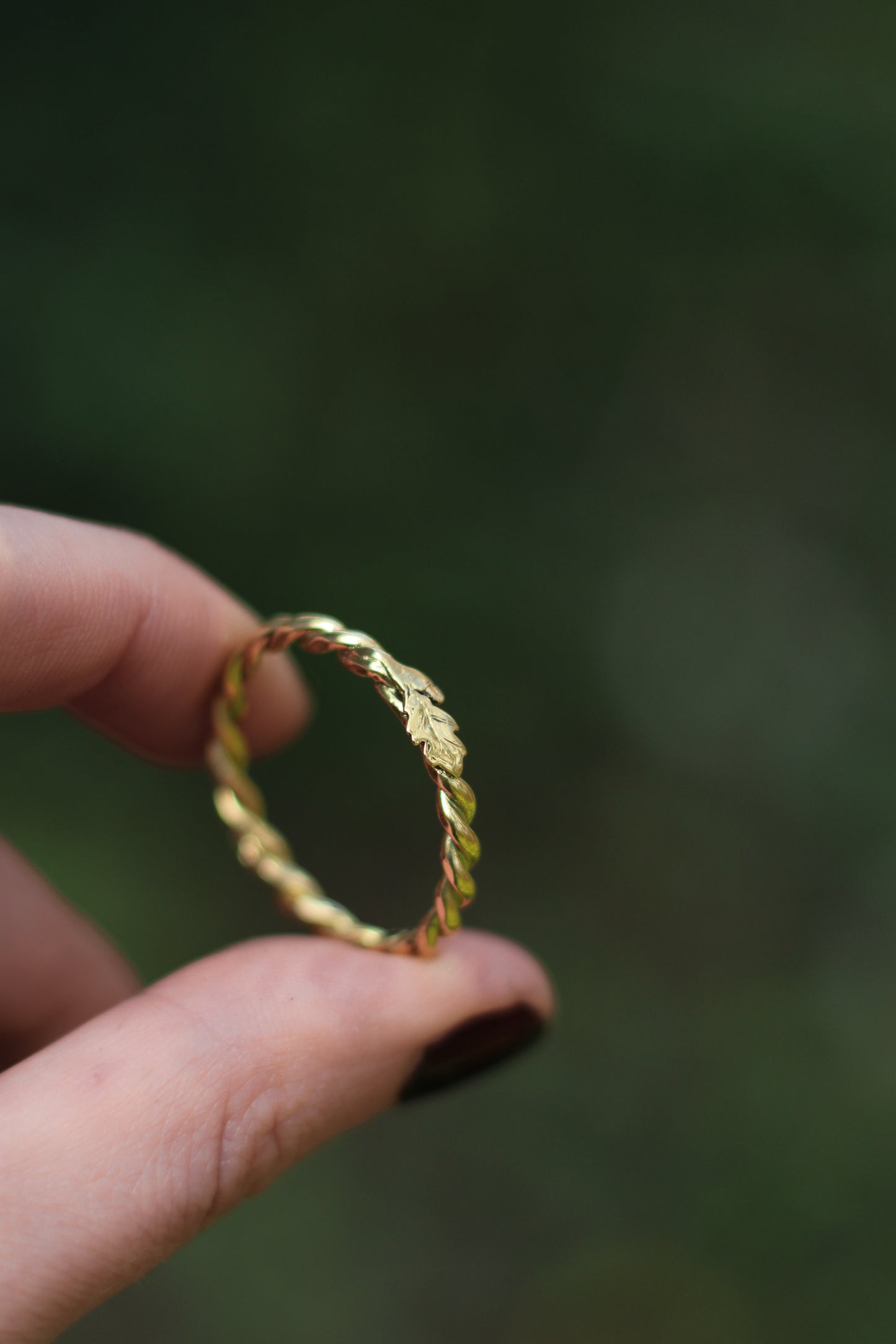 DRYAD I Braided Oak Leaf Wedding or Engagement Ring