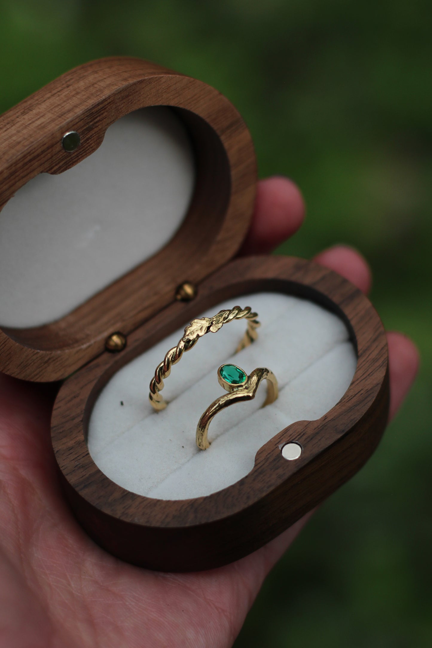 DRYAD I Braided Oak Leaf Wedding or Engagement Ring