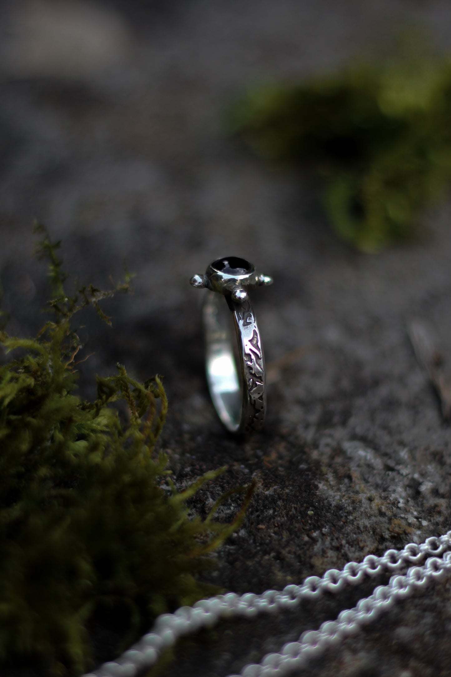 RÙN Sterling Silver and Amethyst Ring