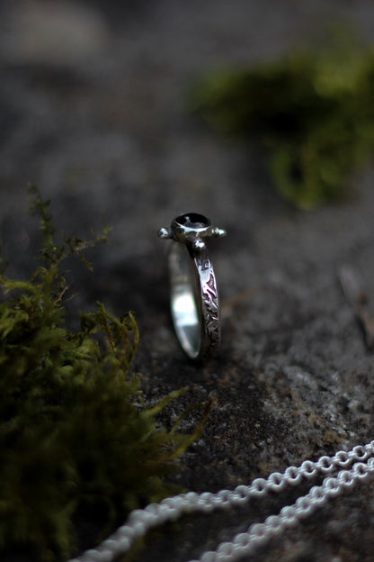 RÙN Sterling Silver and Amethyst Ring