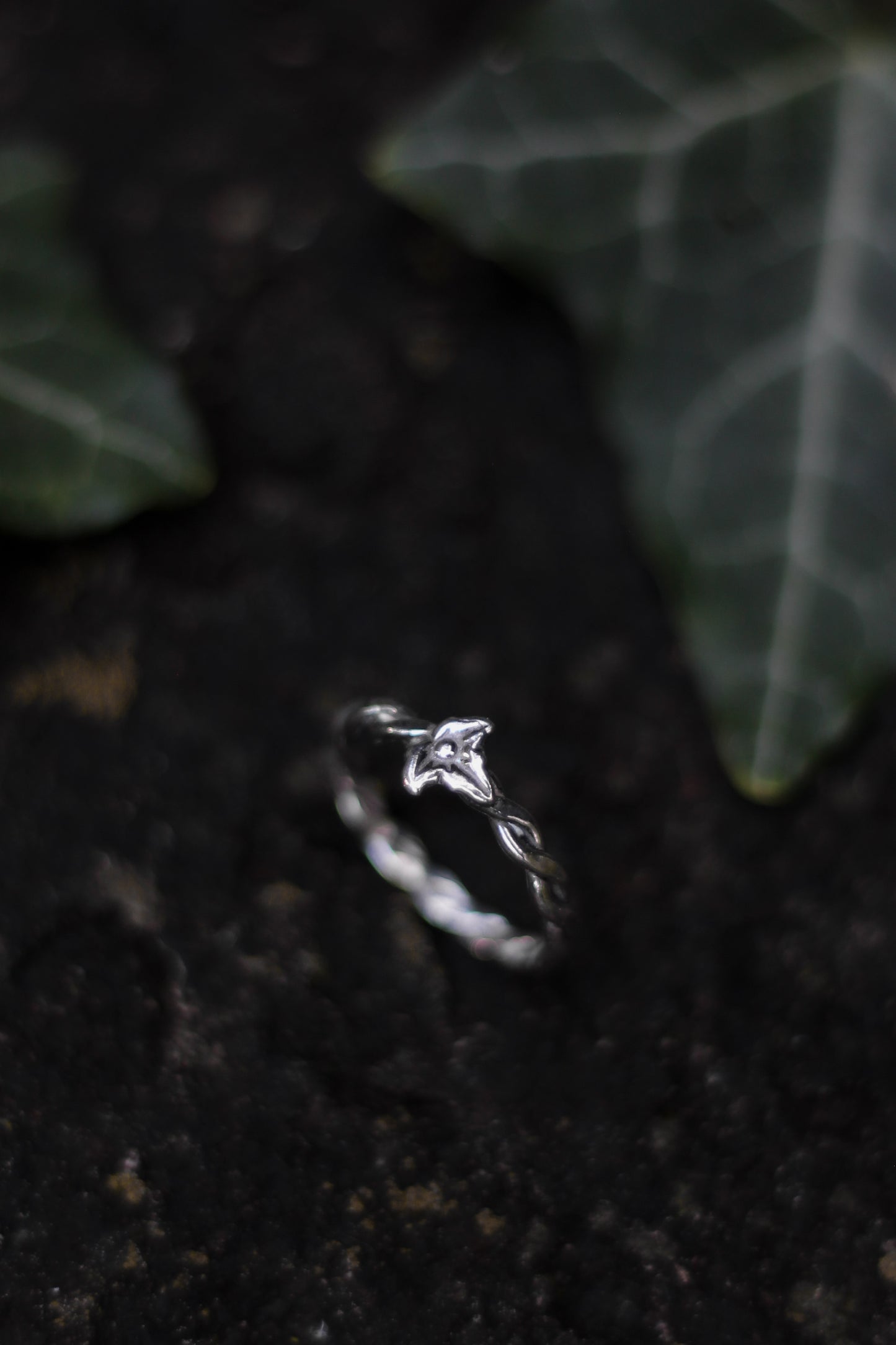 NÁNDILAS Elven Ivy Ring in Sterling Silver