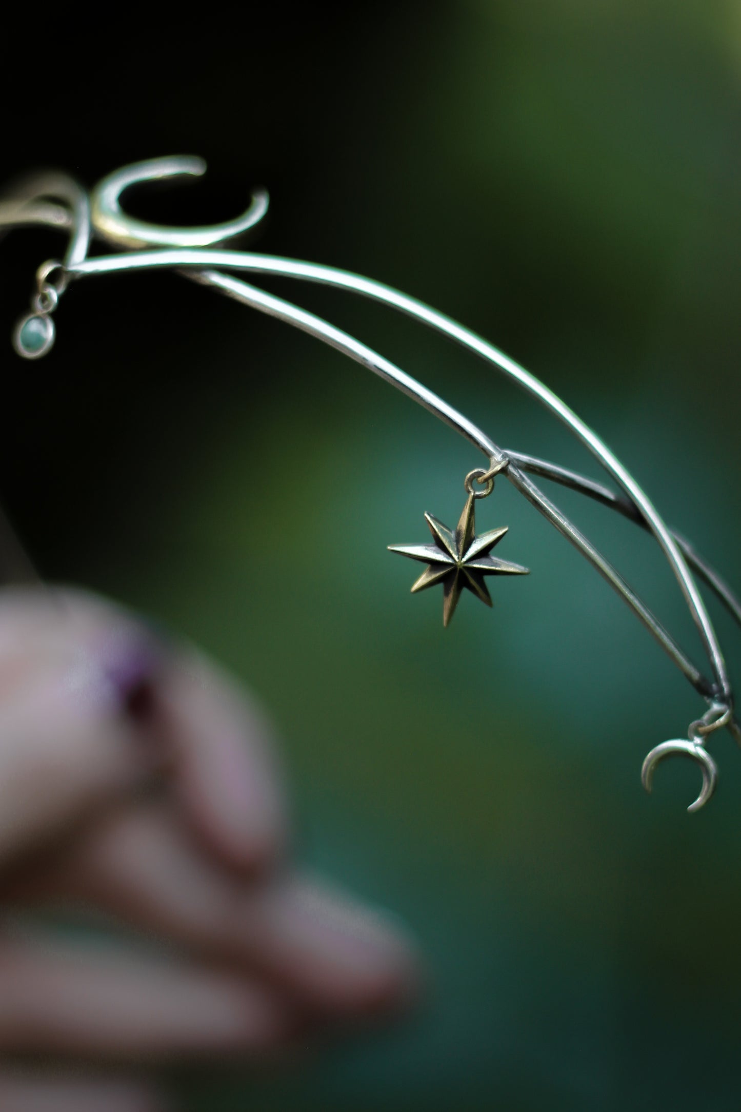 MÍRETHIL Celestial Crown in Sterling Silver and Brass
