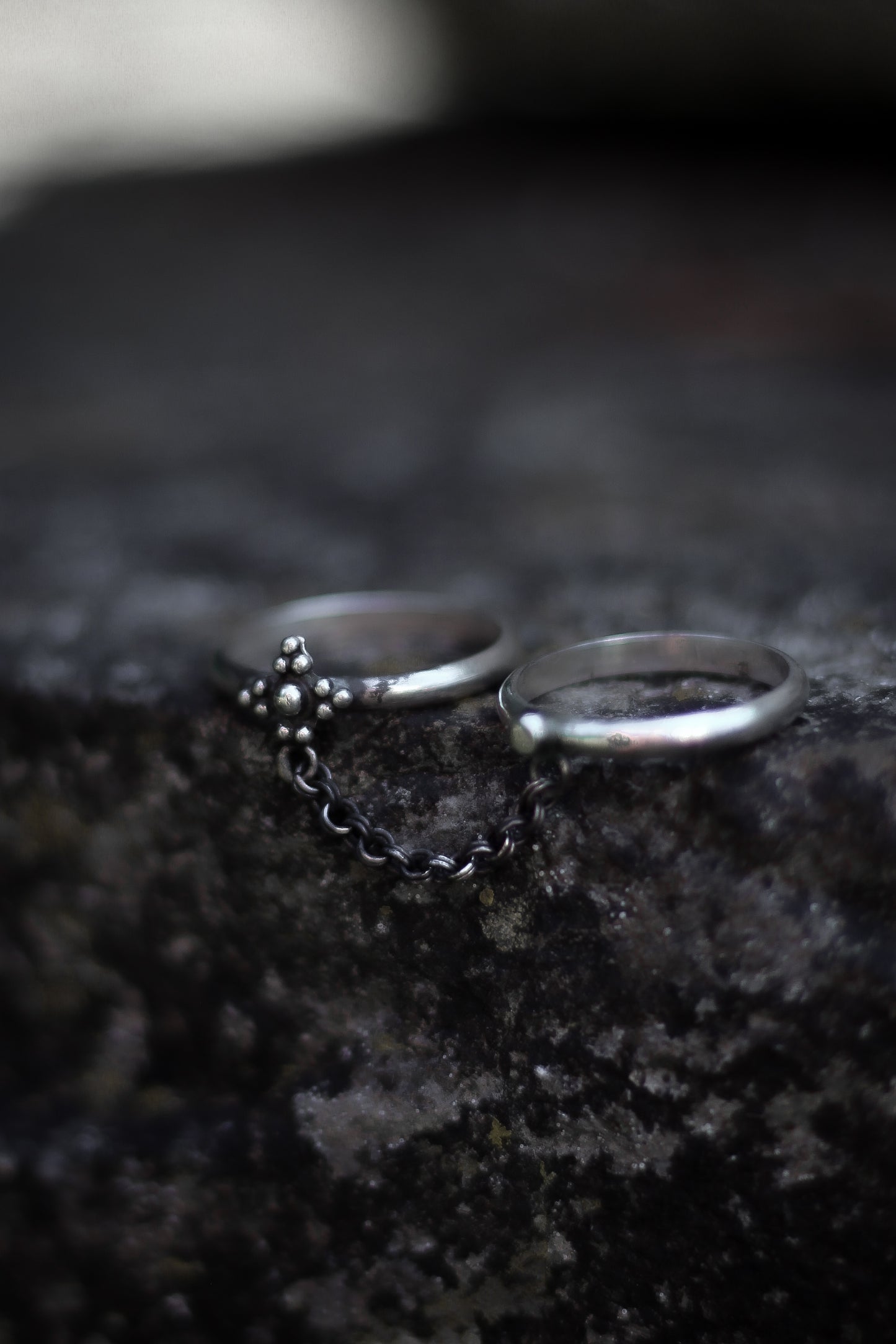 BARADWEN double chain ring in sterling silver