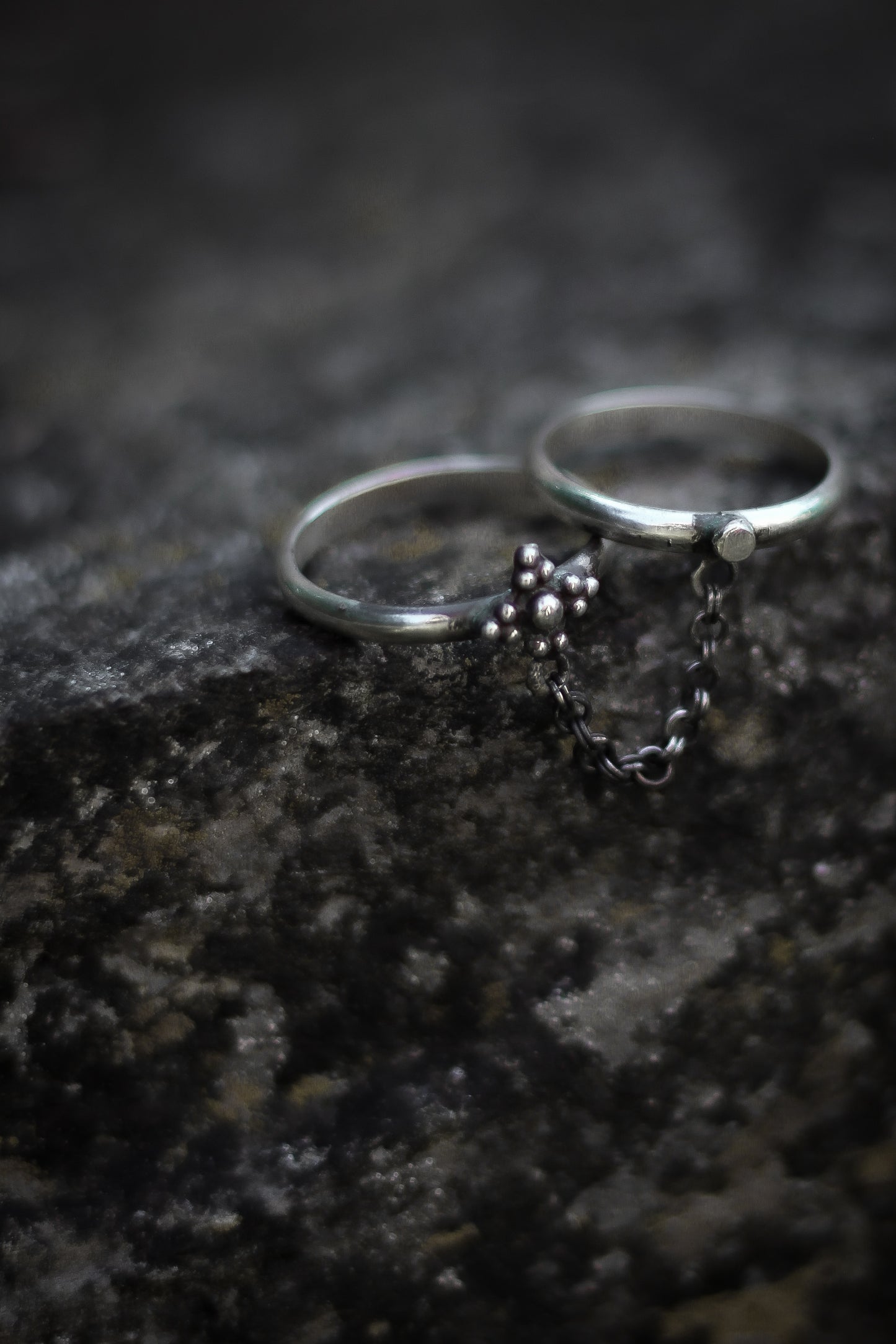 BARADWEN double chain ring in sterling silver