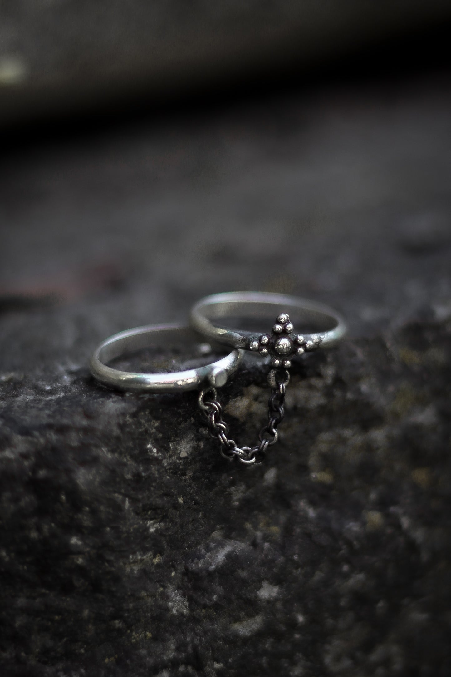 BARADWEN double chain ring in sterling silver