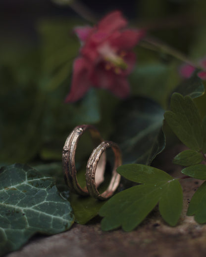 DRYAD IV thick Treebark Texture Wedding Ring