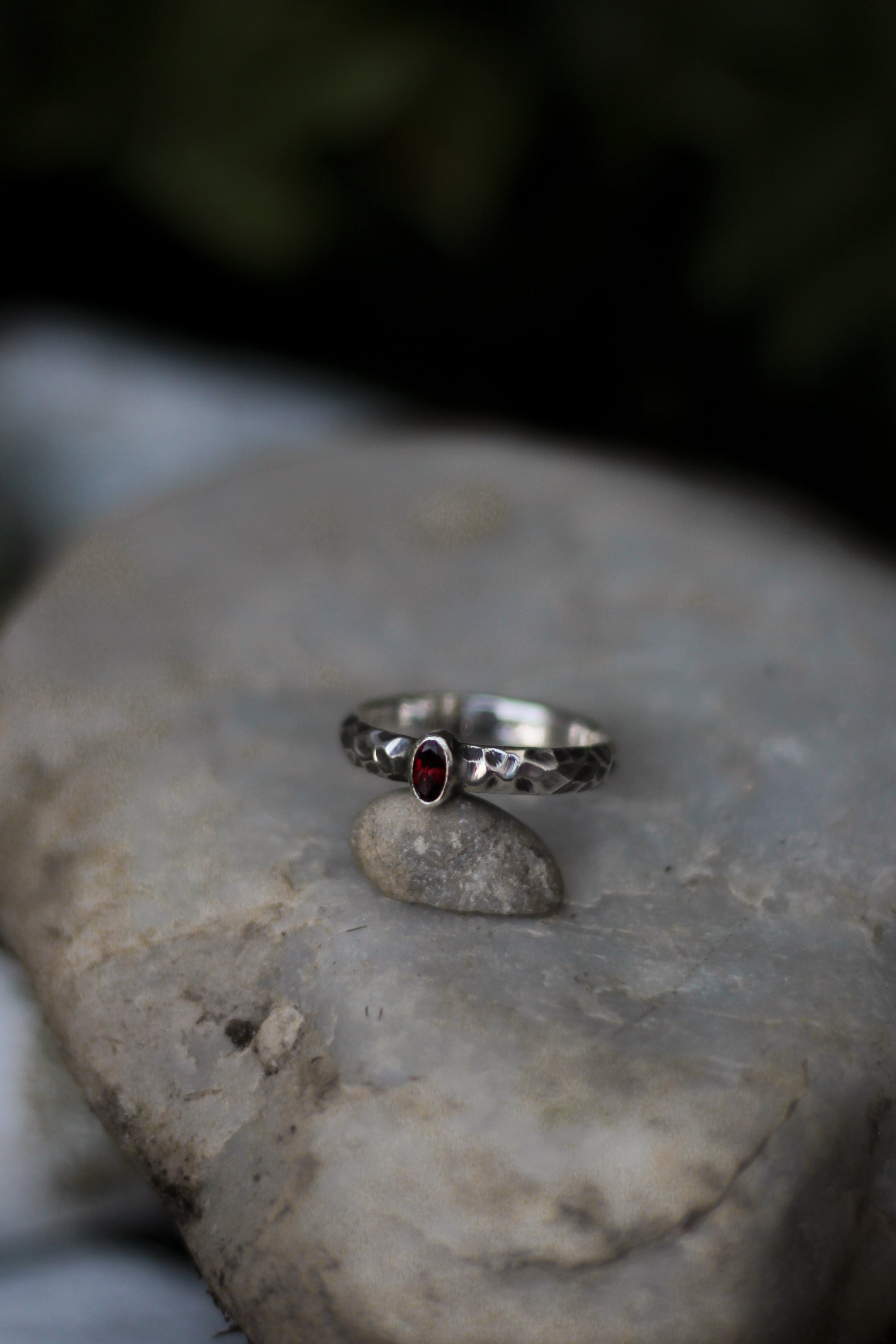 Sterling Silver hammered rings medieval fantasy wedding