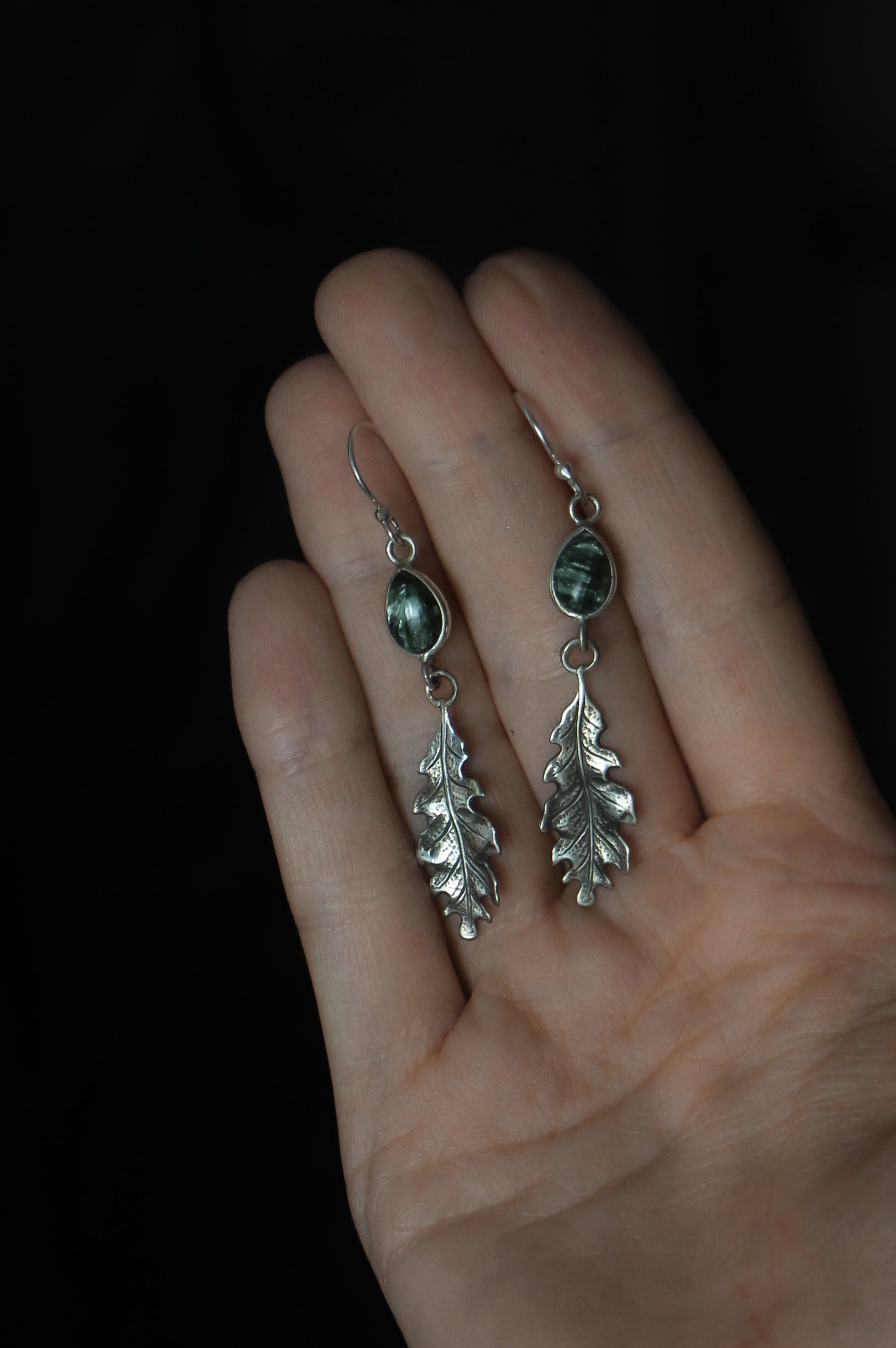 Silva Moss Agate Earrings1