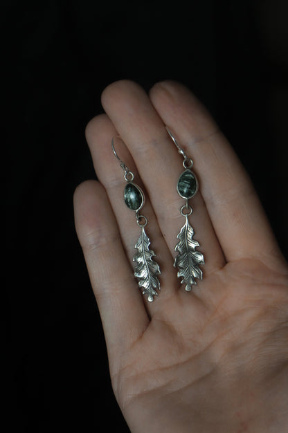 Silva Moss Agate Earrings1