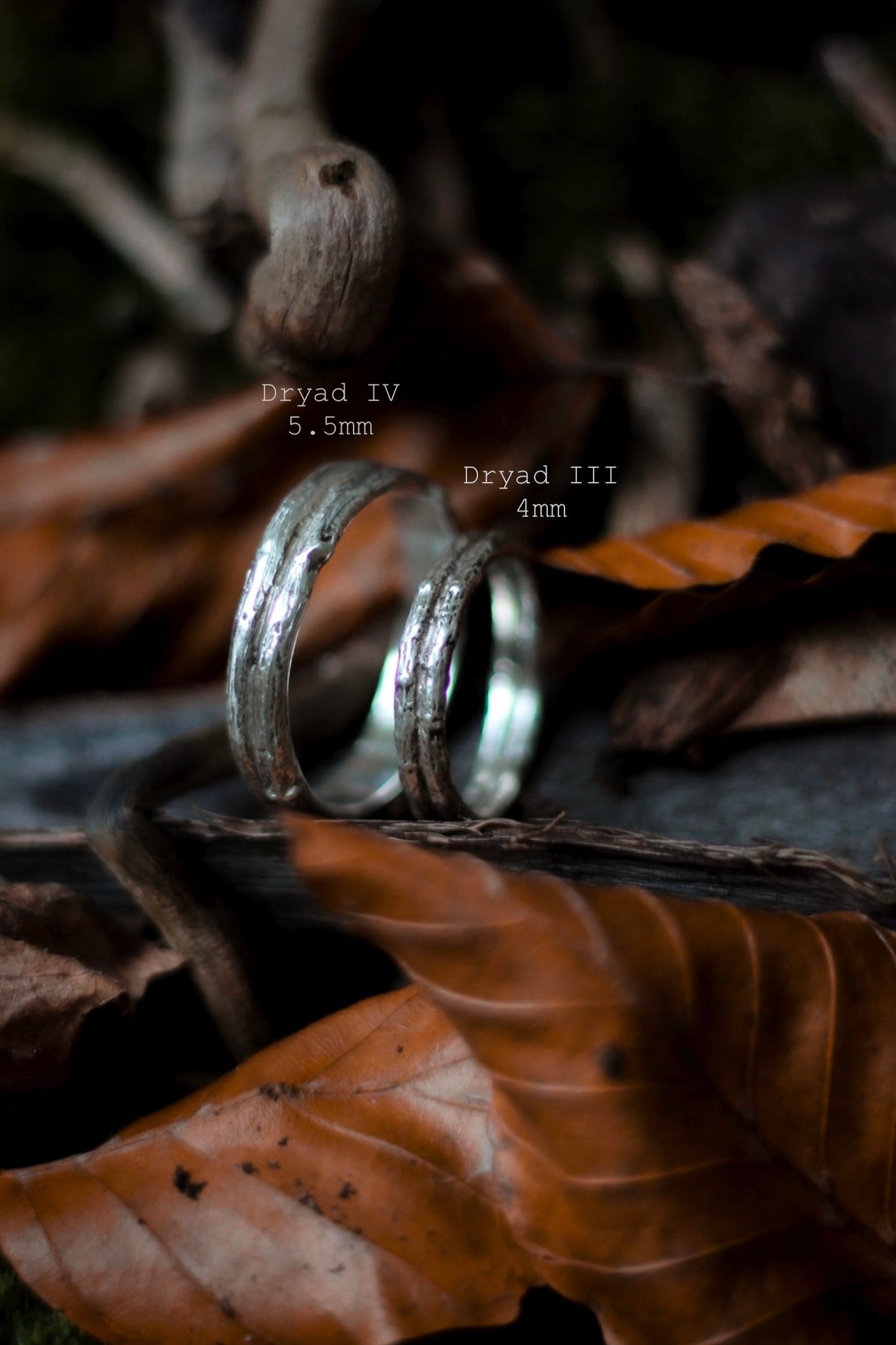 DRYAD IV thick Treebark Texture Wedding Ring