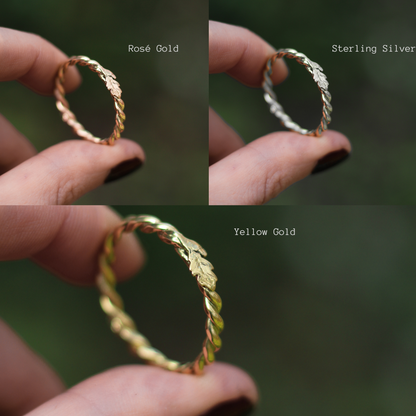 dryad fantasy wedding rings in gold or silver
