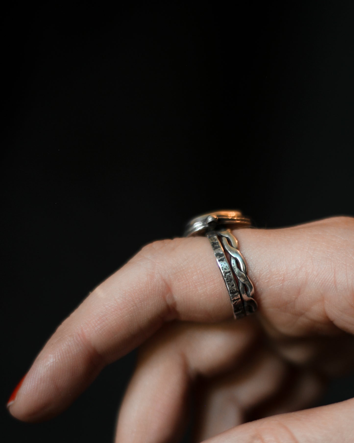 sterling silver viking warrior ring