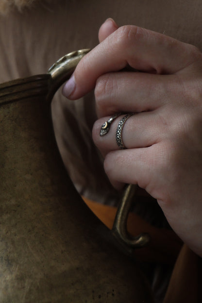 roman style snake ring